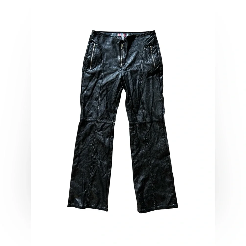 UO Urban Outfitters Alexa Faux Leather Moto Pants Size 6 - Picture 15 of 15